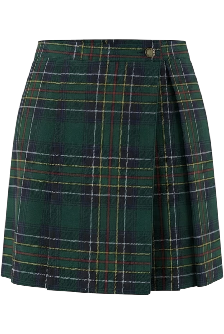 Green tartan skirt - product view