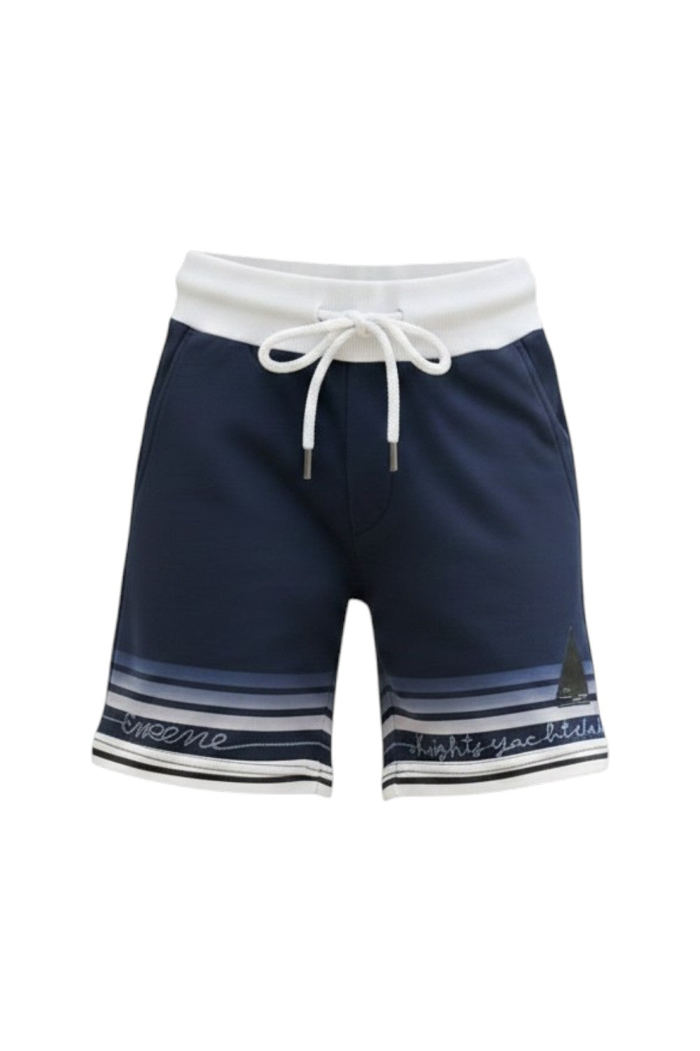 Navy cotton drawstring shorts