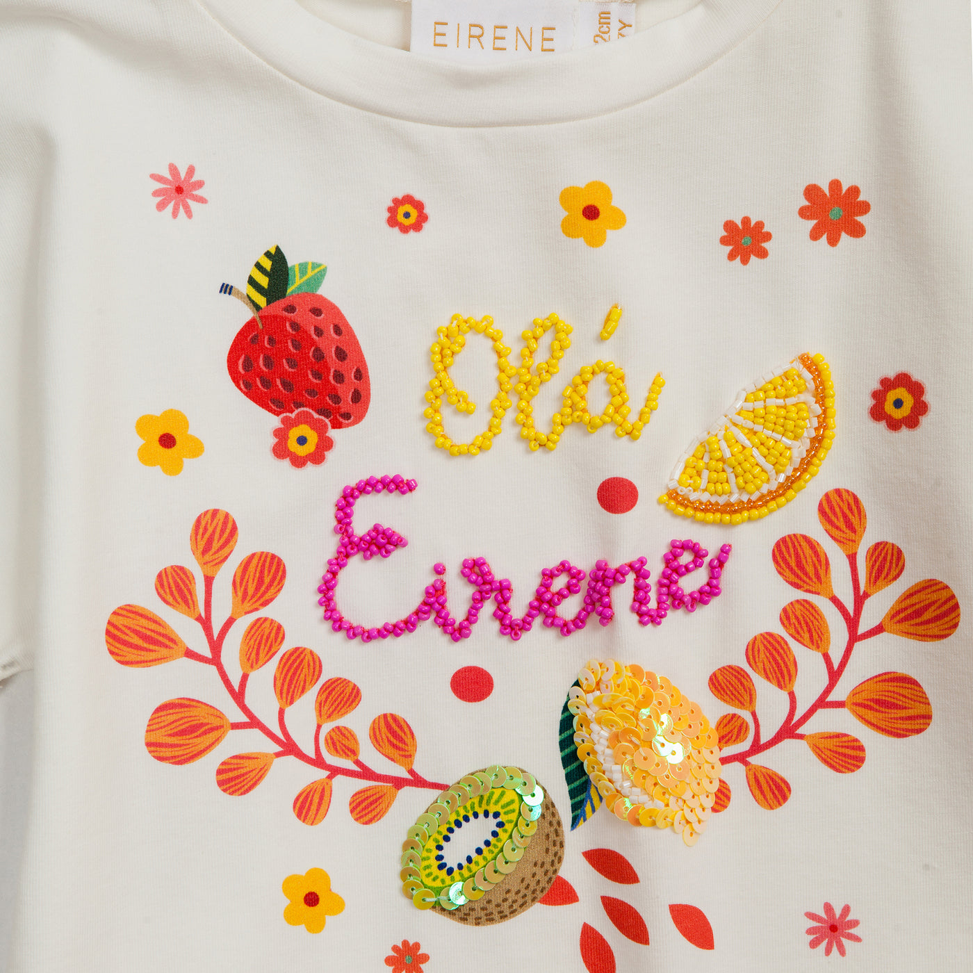 Olá EIRENE hand-embellished t-shirt