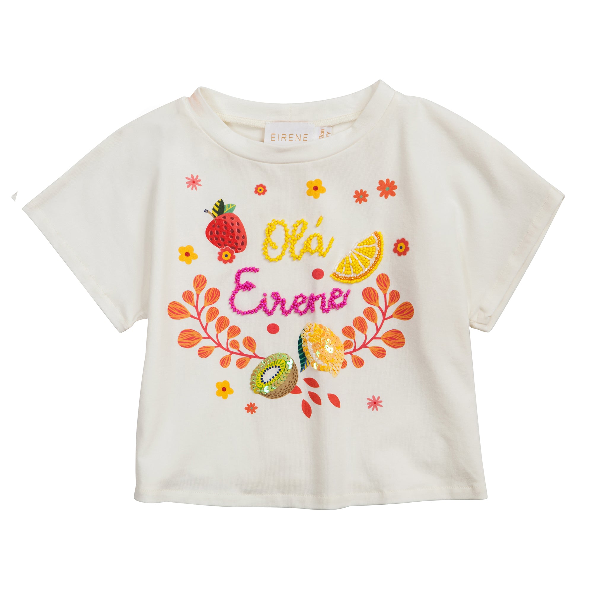 Olá EIRENE hand-embellished t-shirt