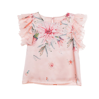 Light pink cactuses and flowers top