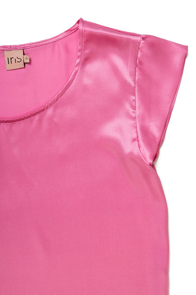 Pink silk top