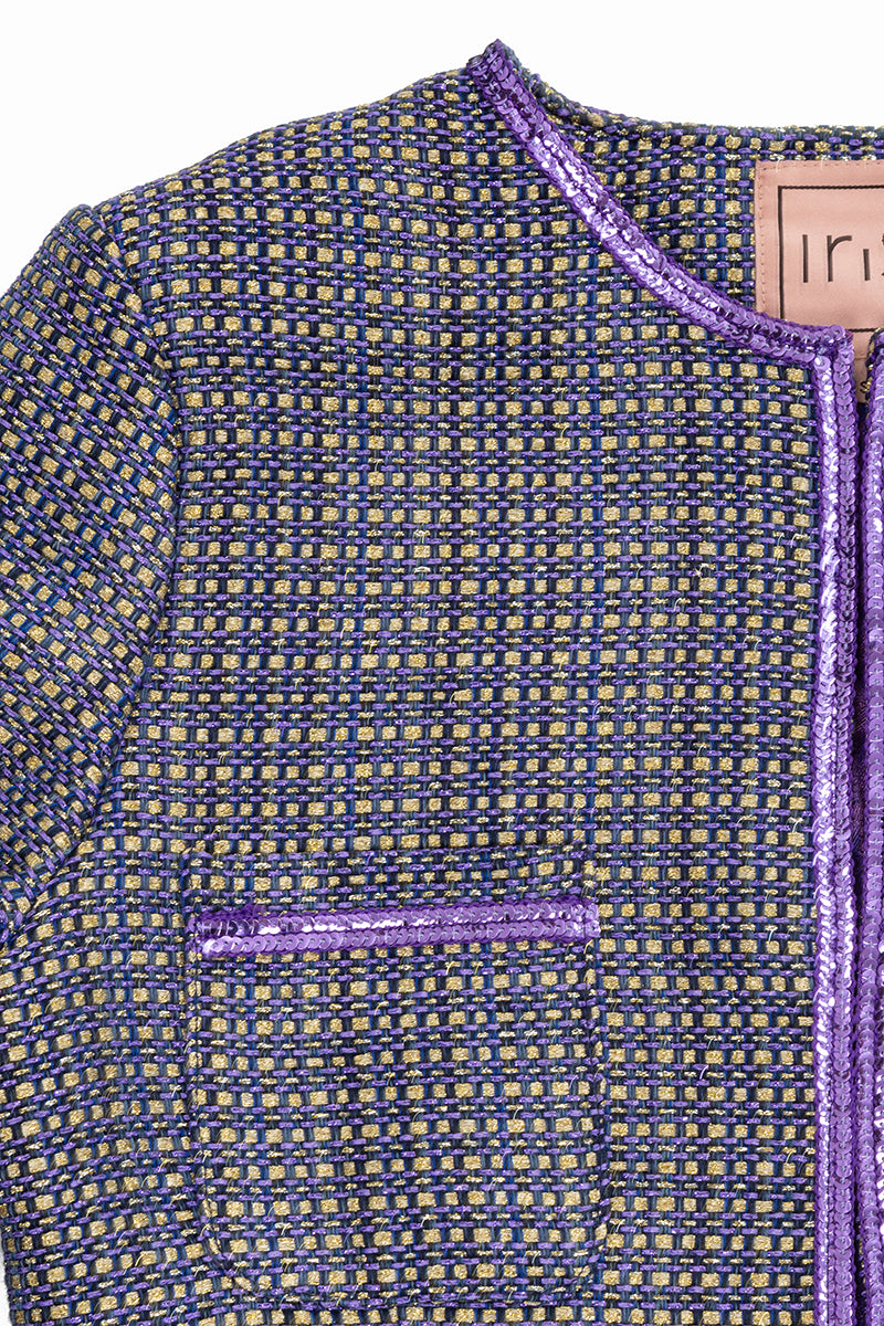 Purple tweed jacket